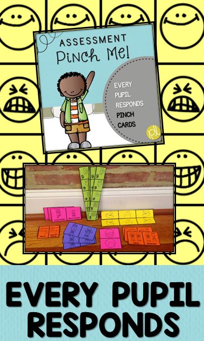 Check for Understanding Class set of pinch cards from Positively Learning