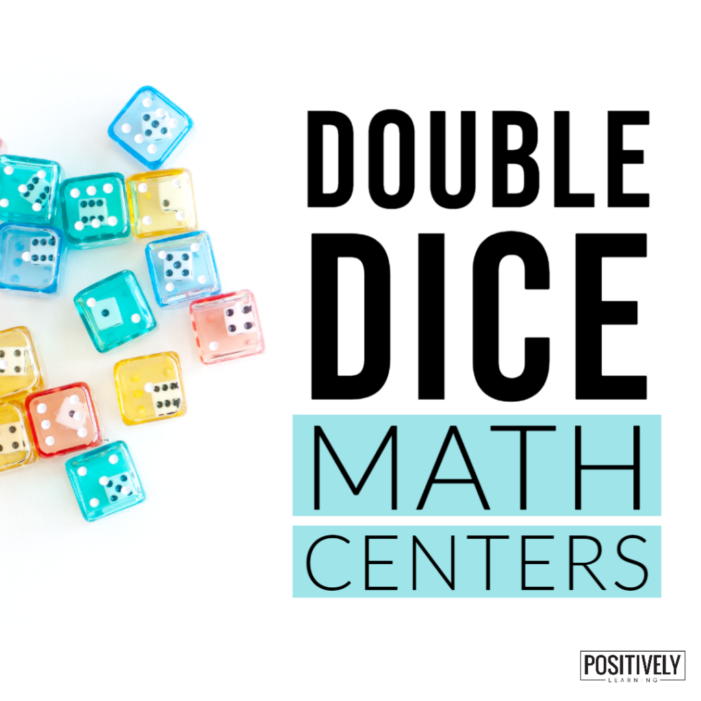 Double the dice, double the math fun! You can also double the learning with the free math dice recording pages. Add to your small groups and centers!