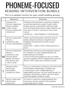 Phonics Lessons for Intervention - Positively Learning