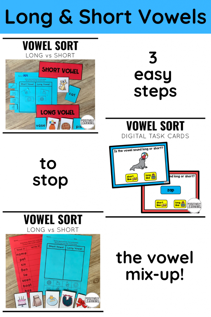 Are your students mixing up their vowel sounds? Switching between short and long vowels sounds can be tricky for early readers. Here's three steps to make this MUCH easier! From Positively Learning Blog