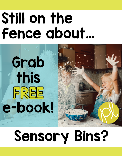 Sensory Bins in the classroom? Are you wondering about the mess? And what are the students learning...it looks like play, These are some of the same thoughts I had four years ago when I started incorporating sensory bins in the classroom! Download this free e-book to learn more about my experience and prepare for your own!