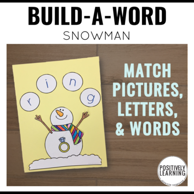 Snowman Word Work - Positively Learning