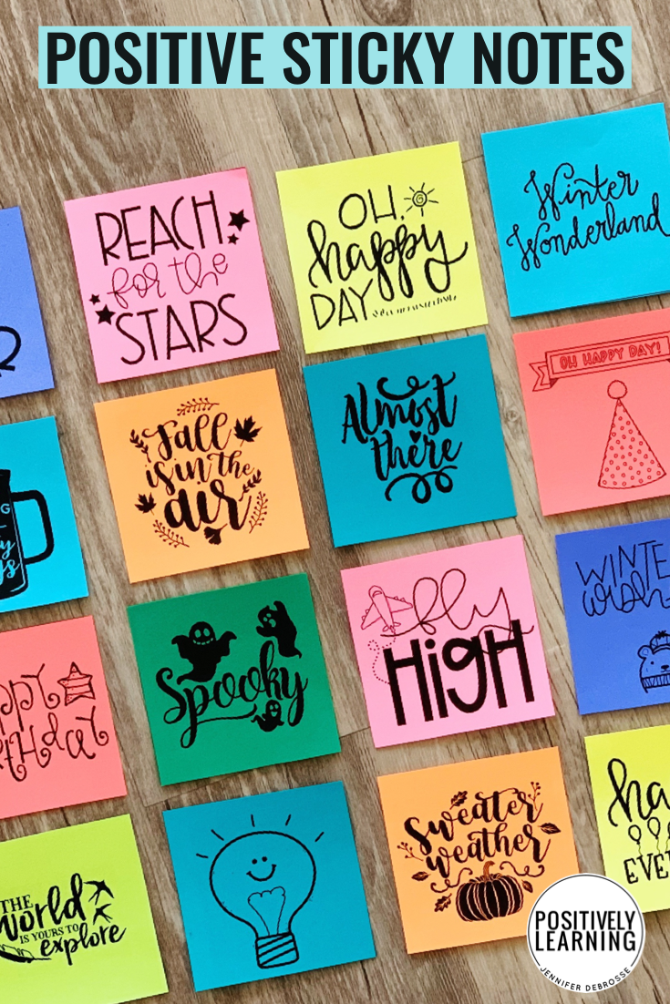 Positive Motivation Sticky Notes for Home