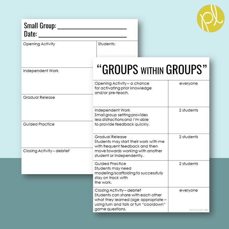 Small Group Planning - Positively Learning