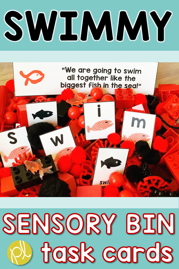 Swimmy Task Cards for Sensory Bins
