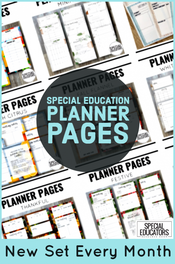 Special Education Planning Pages