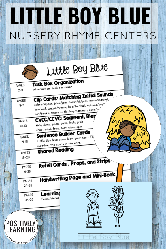 Little Boy Blue Poem Printable