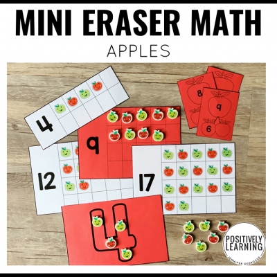 Mini Eraser Math Apples - Positively Learning