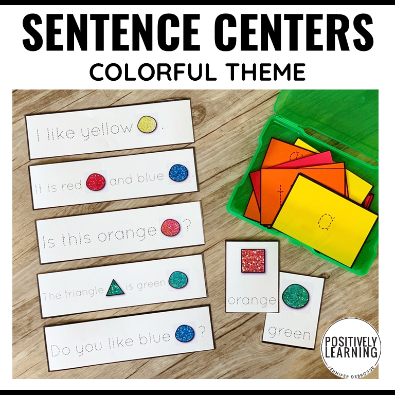 Color Words Sentence Writing - Positively Learning
