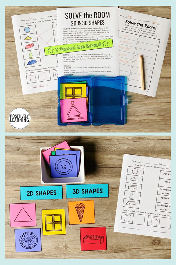 Solve The Room 2d And 3d Shapes Positively Learning