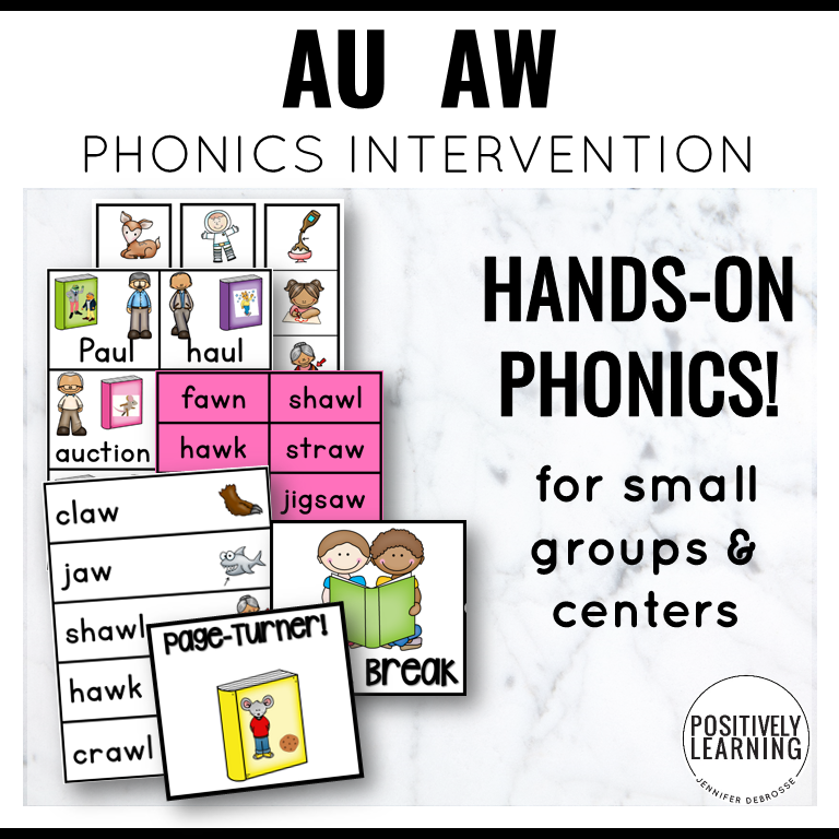 AU AW Phonics Practice - Positively Learning