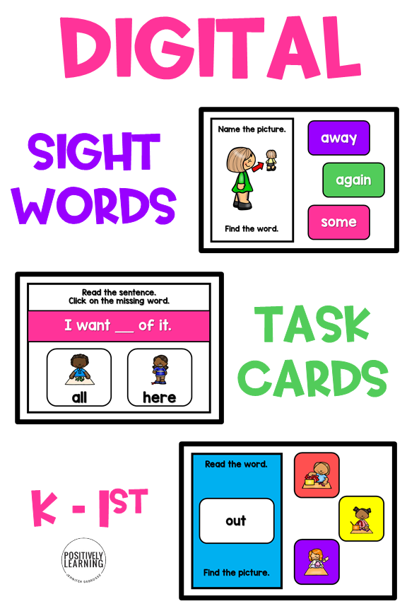 Digital Sight Word Centers - Positively Learning