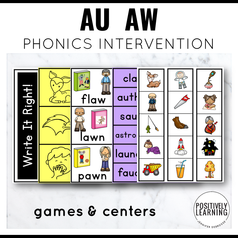 AU AW Phonics Practice Positively Learning