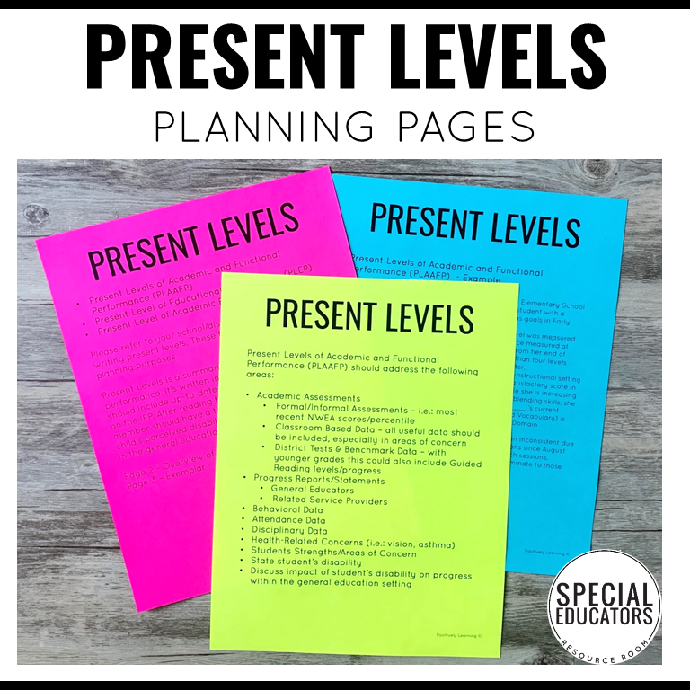 What are present levels in special education? Here are helpful tips for writing Present Levels of Performance for IEPs. 