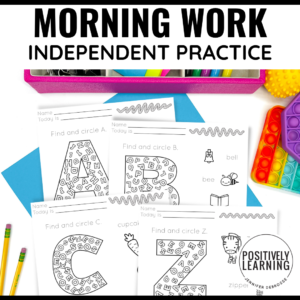 Special Education Morning Work