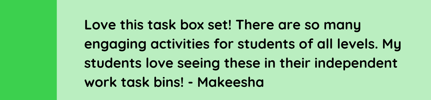 101 Task Box Ideas - Positively Learning