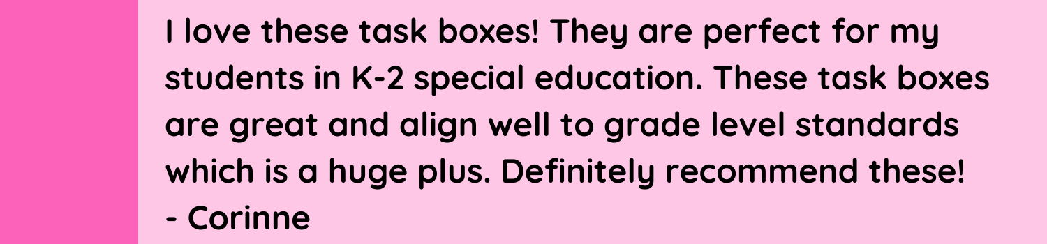 IEP Skills Task Boxes - Positively Learning