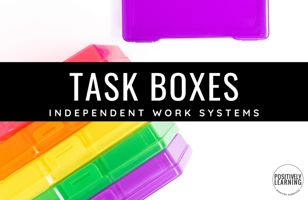 tasks boxes for independent work in special education