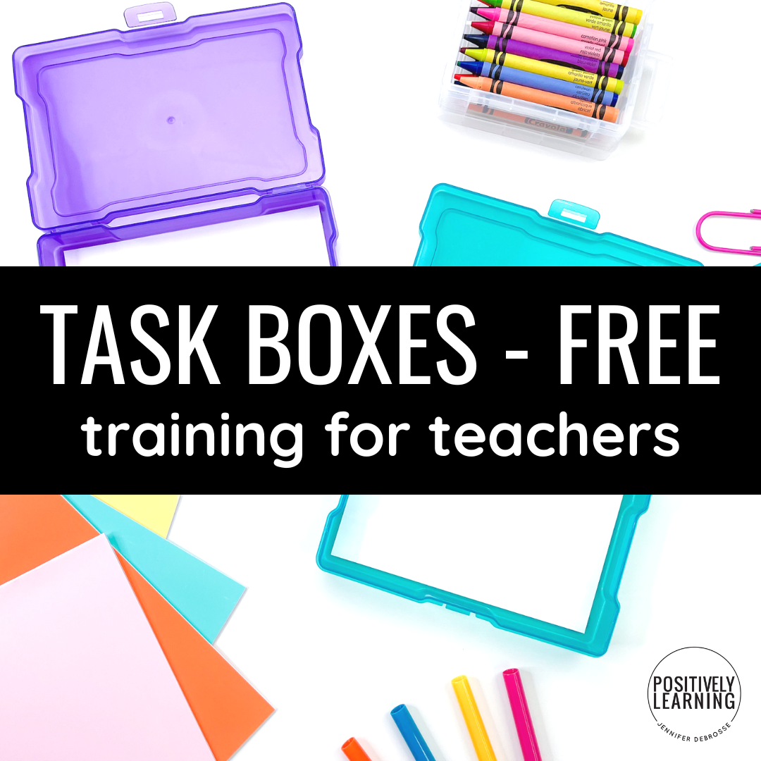 Free Task Boxes for Special Education - Positively Learning