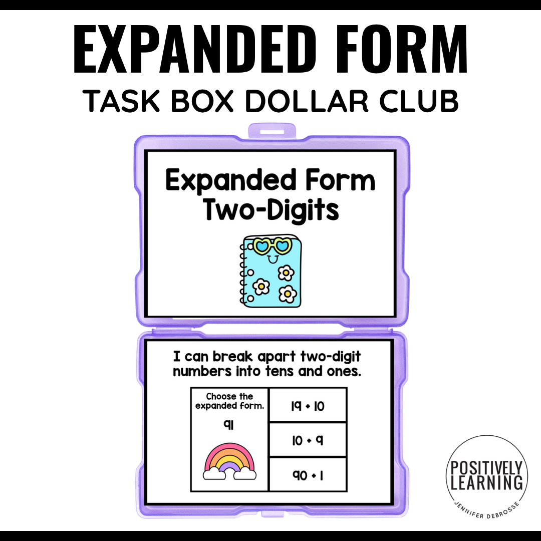 Expanded Form Math Task Box