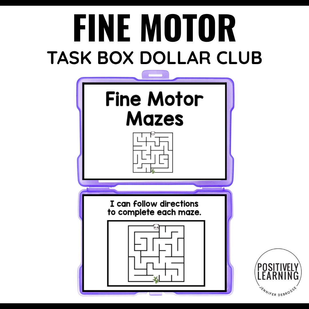 Fine Motor Panda Mazes Task Cards