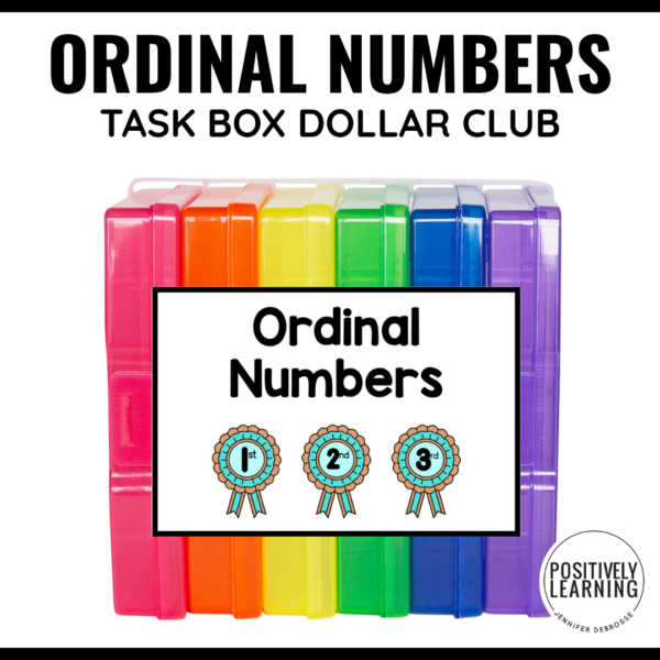 Ordinal Numbers Task Box for Independent Math