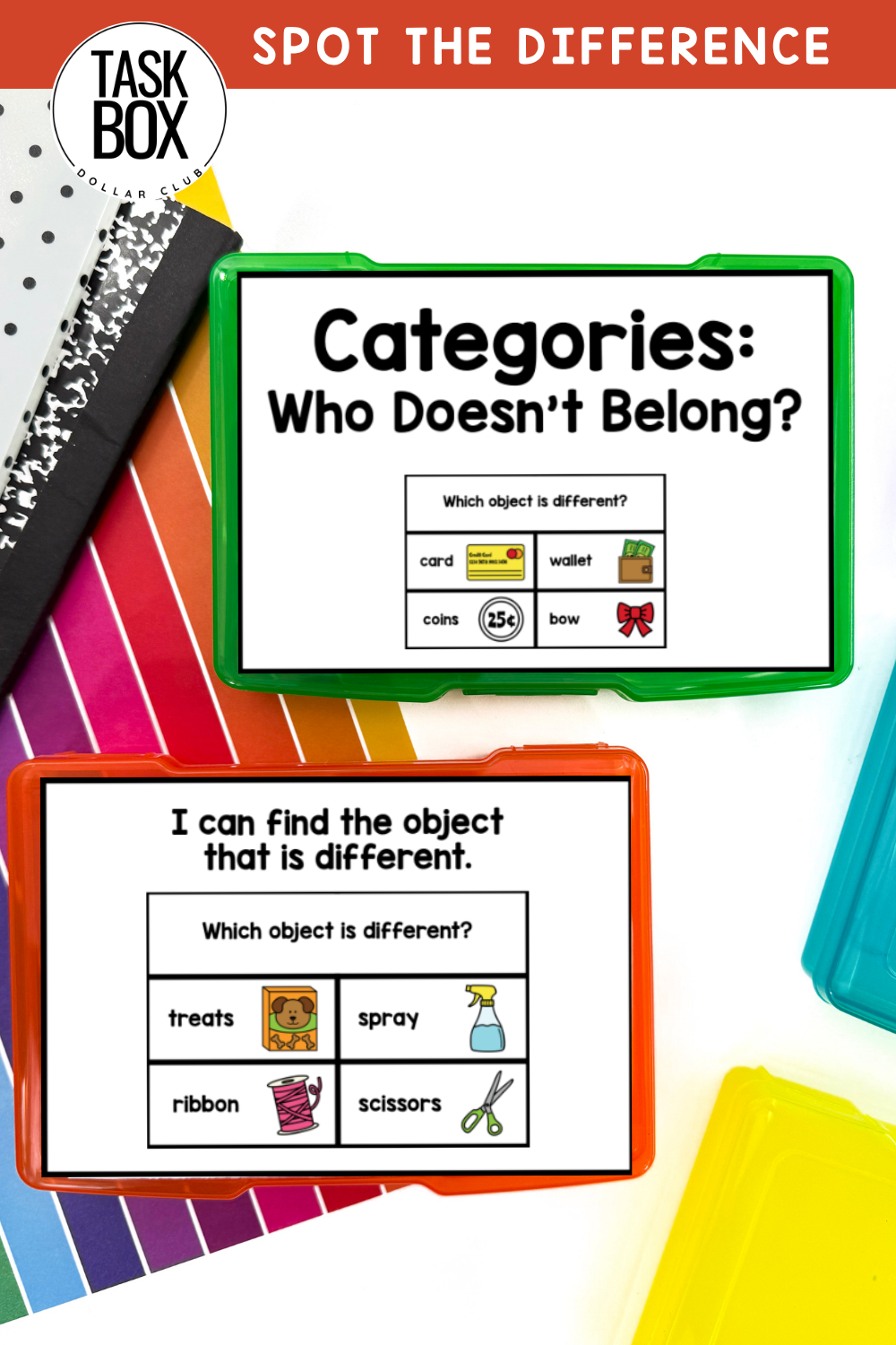 Which One Is Different Categories Task Box Set 2