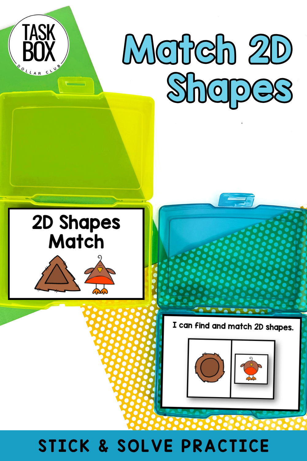 Birds 2D Shapes Match Task Box