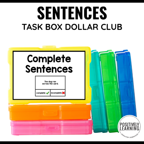 Complete or Incomplete Sentences Task Box